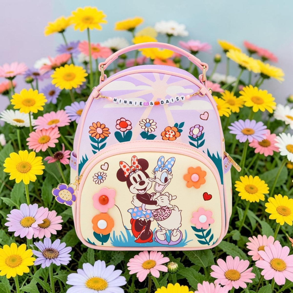 Loungefly Disney Minnie and Daisy Friendship Bracelet Backpack