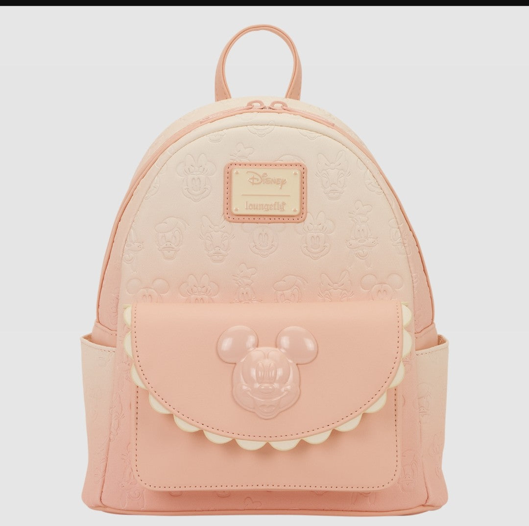 Loungefly Disney Mickey & Friends All-Over Print Ombre Peach Backpack