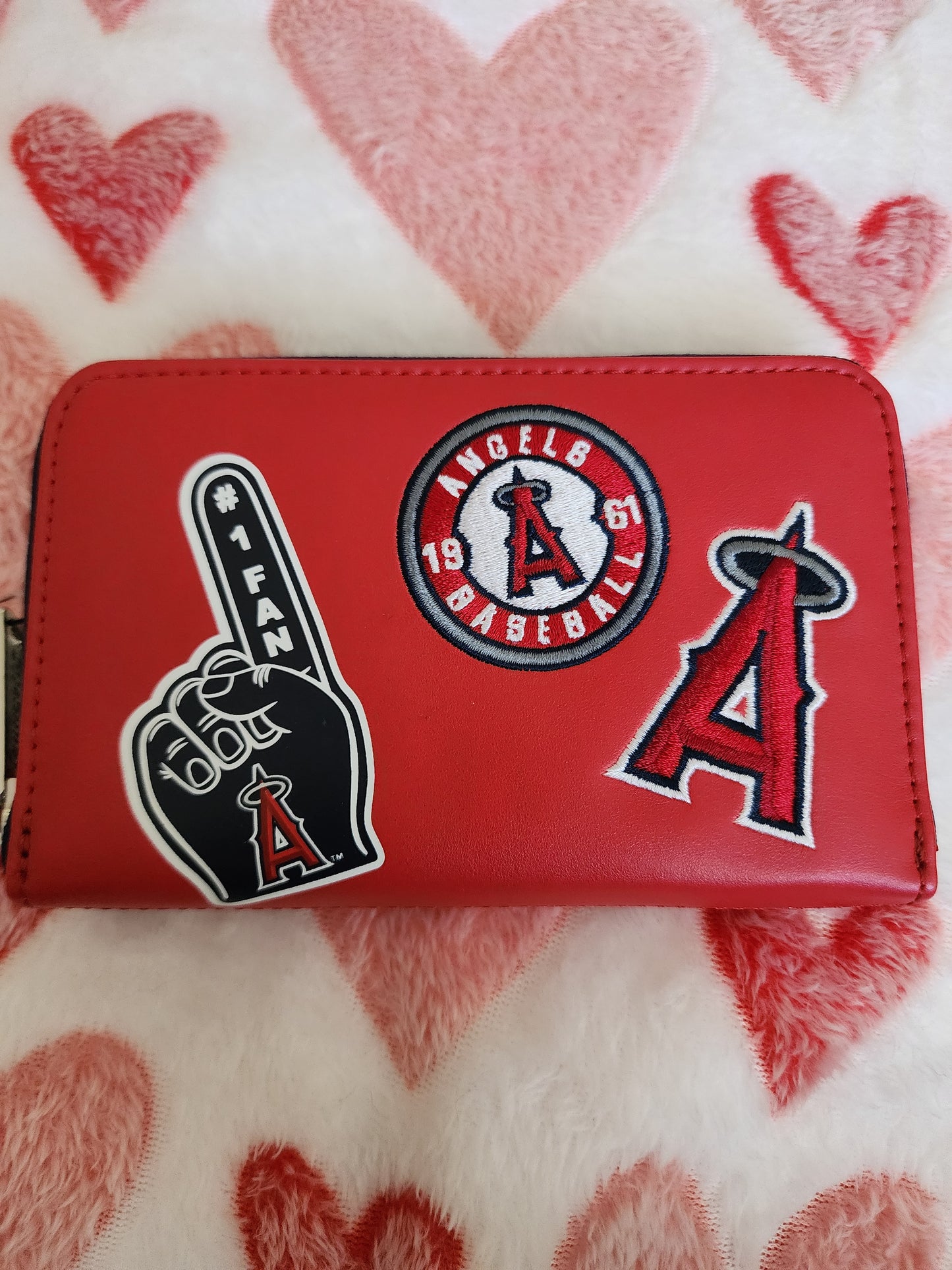 Loungefly MLB LA Angels Patches Zip Around Wallet
