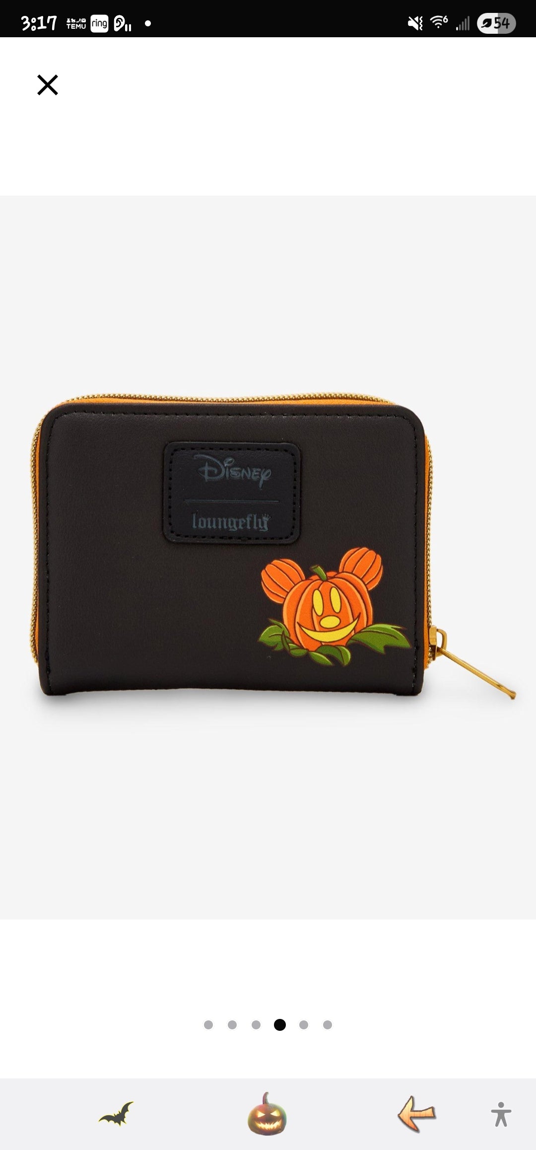 Loungefly Disney Mickey and Friends Halloween Pumpkin Wallet