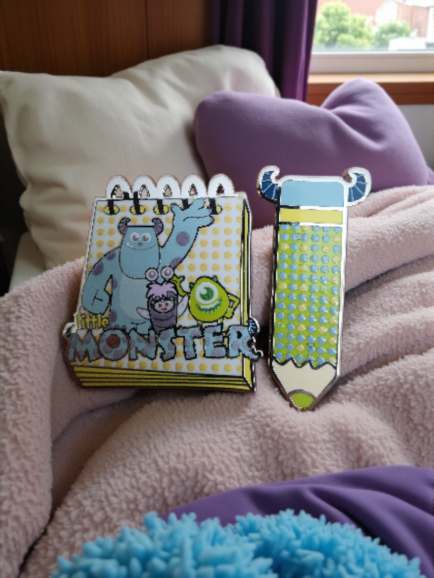 Disney Pixar Movie Notebook and Pencil Mystery Pins