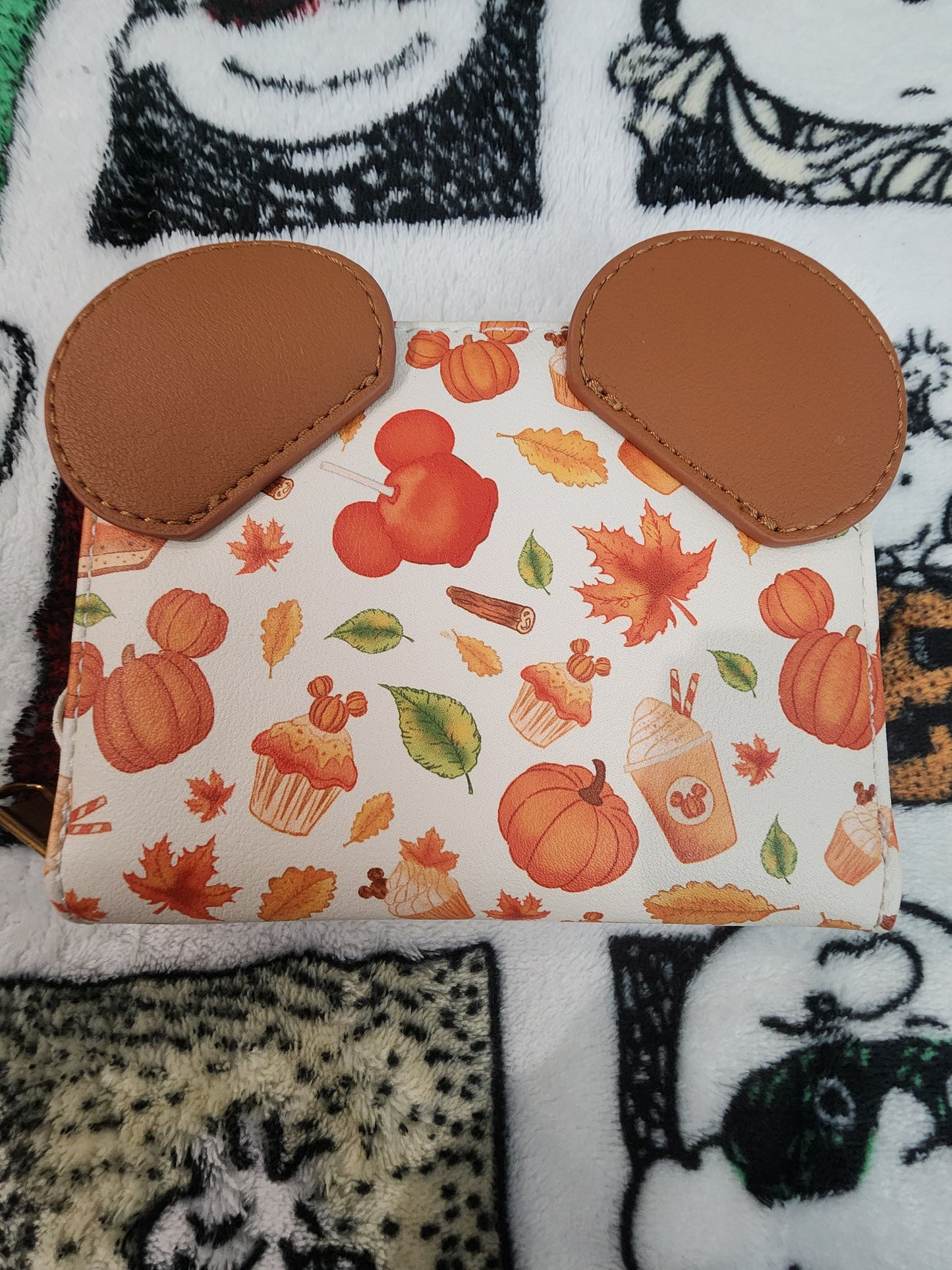 Loungefly Disney Mickey Mouse Pumpkin Spice Halloween Wallet