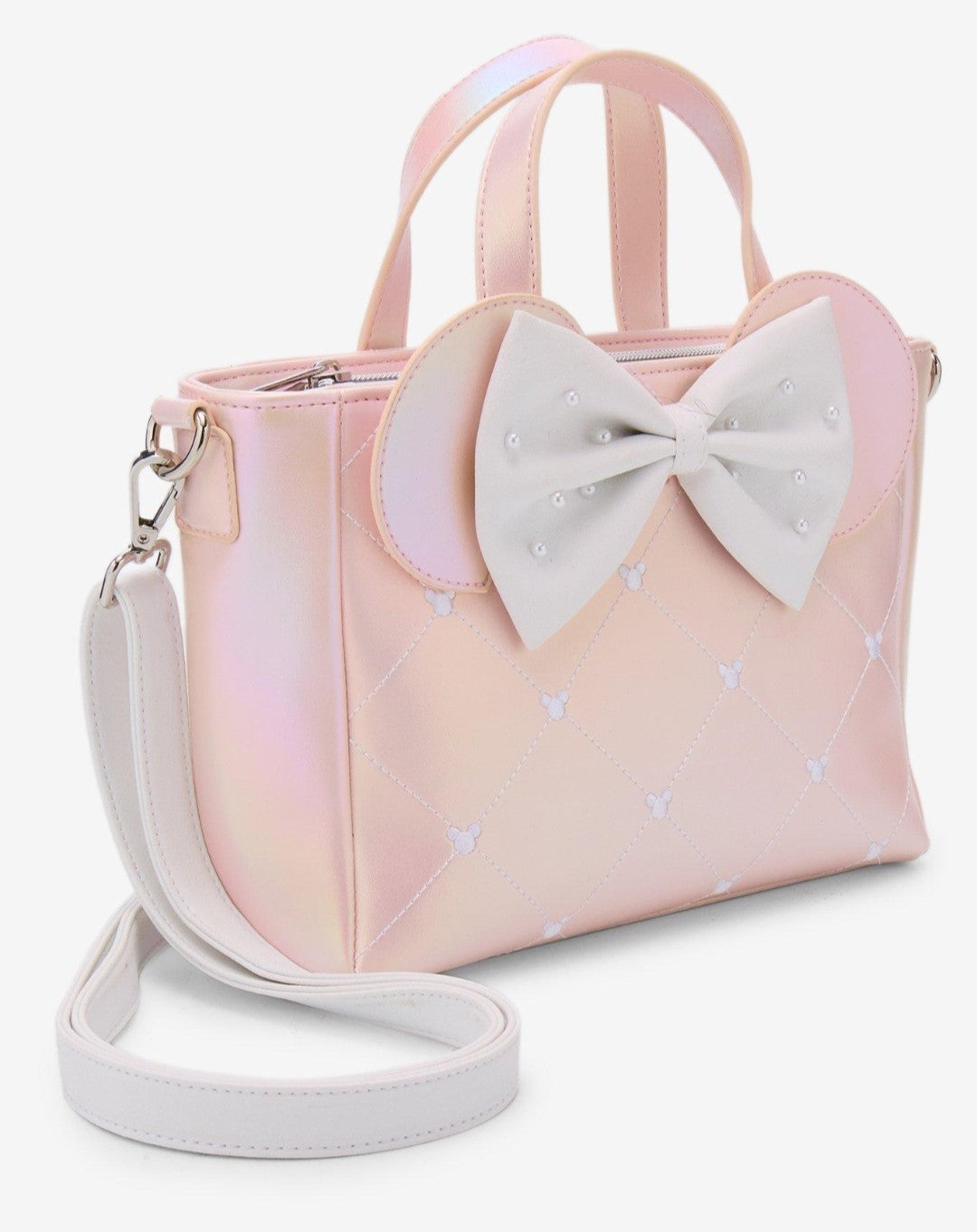Loungefly Disney Minnie Mouse Pearlescent Pink Mini Handbag