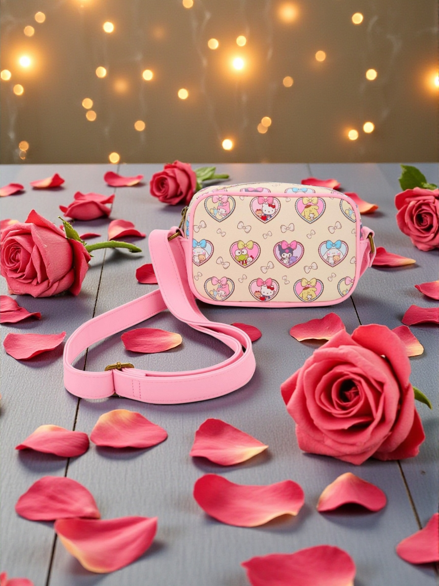 Loungefly Hello Kitty and Friends Heart Portraits Valentine's Crossbody Bag