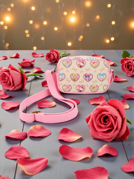 Loungefly Hello Kitty and Friends Heart Portraits Valentine's Crossbody Bag