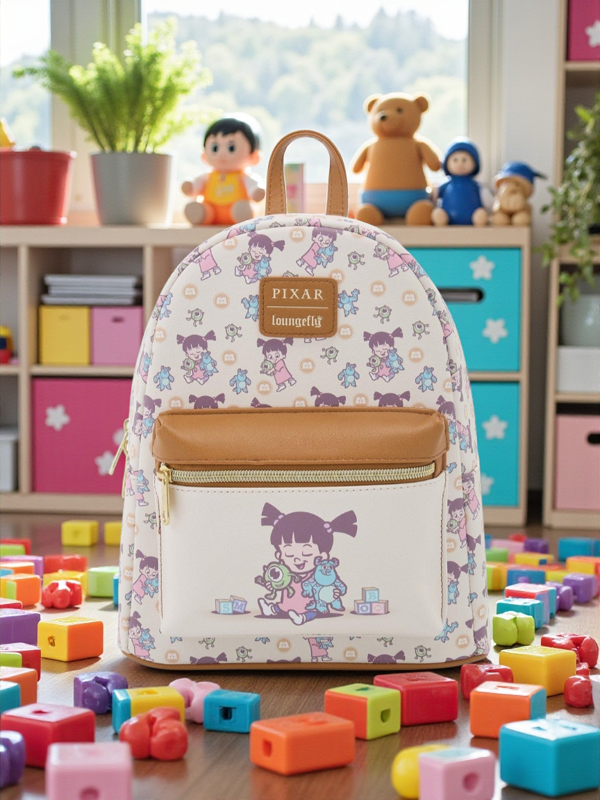 Loungefly Disney Monsters Inc Baby Boo with Mike & Sulley Dolls Backpack