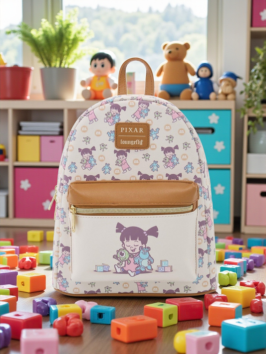 Loungefly Disney Monsters Inc Baby Boo with Mike & Sulley Dolls Backpack