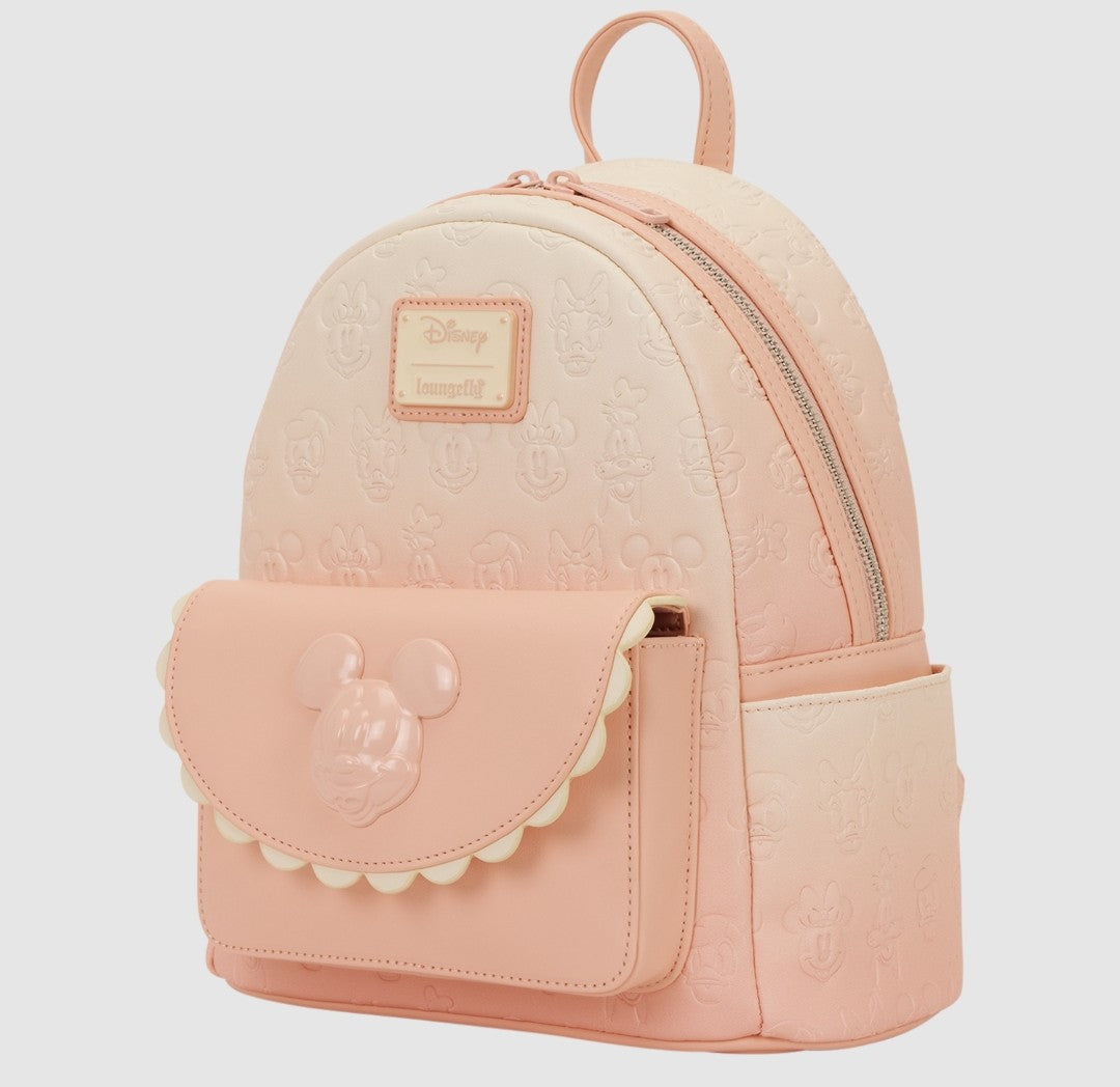 Loungefly Disney Mickey & Friends All-Over Print Ombre Peach Backpack