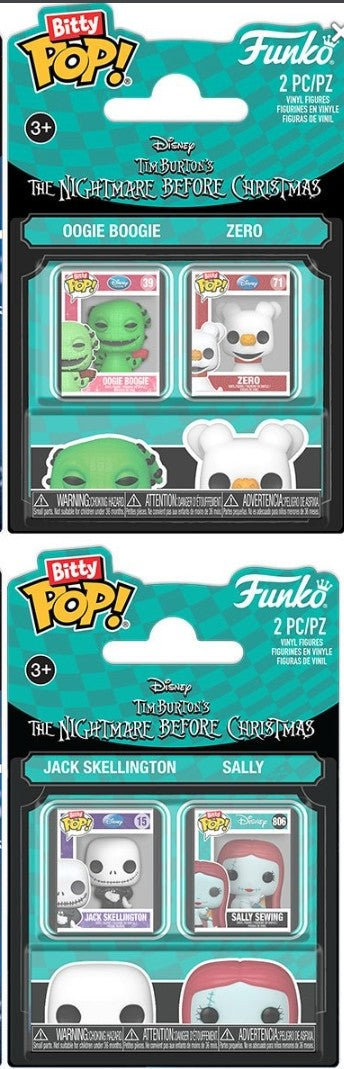 Funko Disney Nightmare Before Christmas Bitty Pop 2 Pack Set