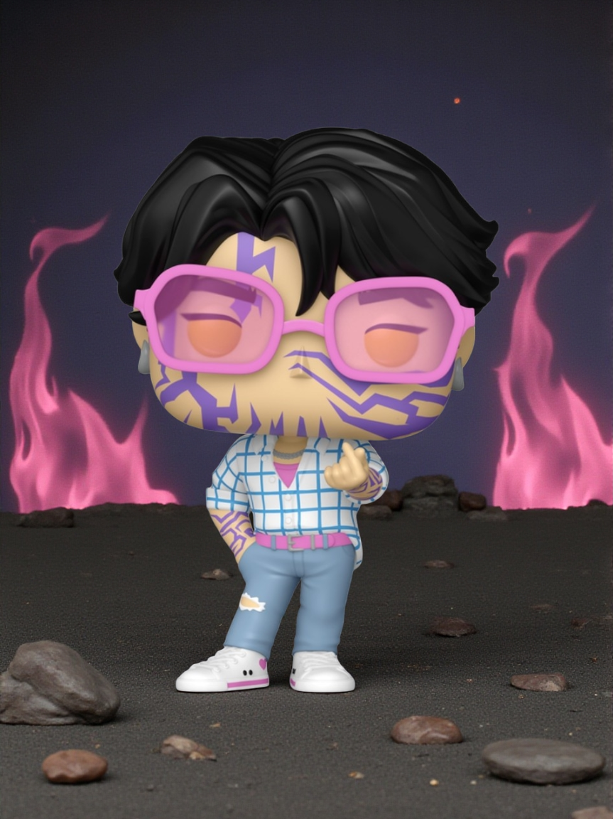 Funko Pop K-Pop Demon Hunters Rumi, Zoey, Mira, Jinu, Darpy and Jinu Chase Pop Figure