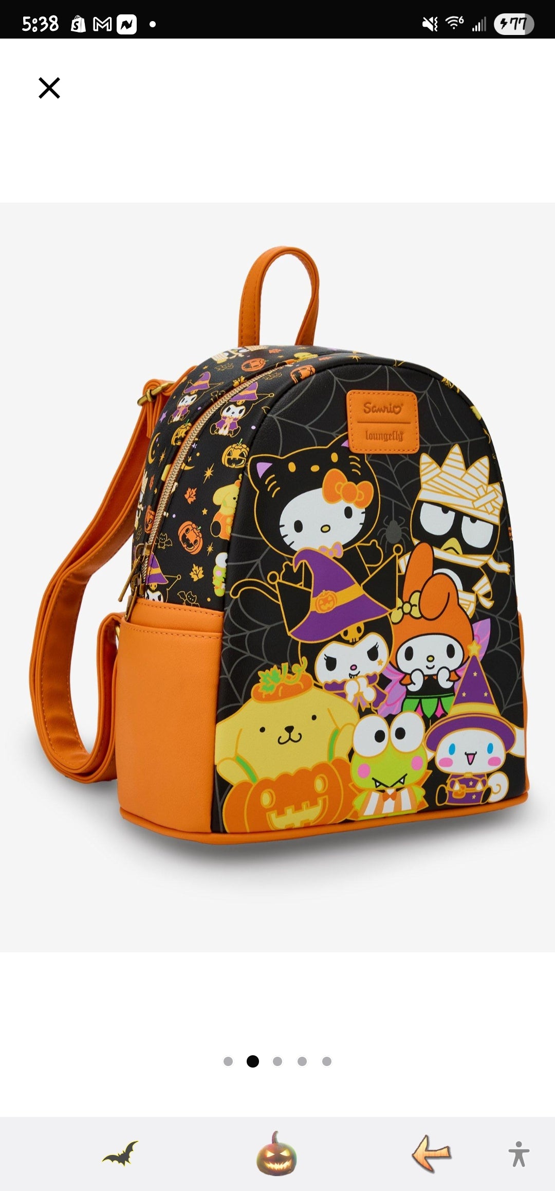 Loungefly Hello Kitty and Friends Halloween Costume Backpack