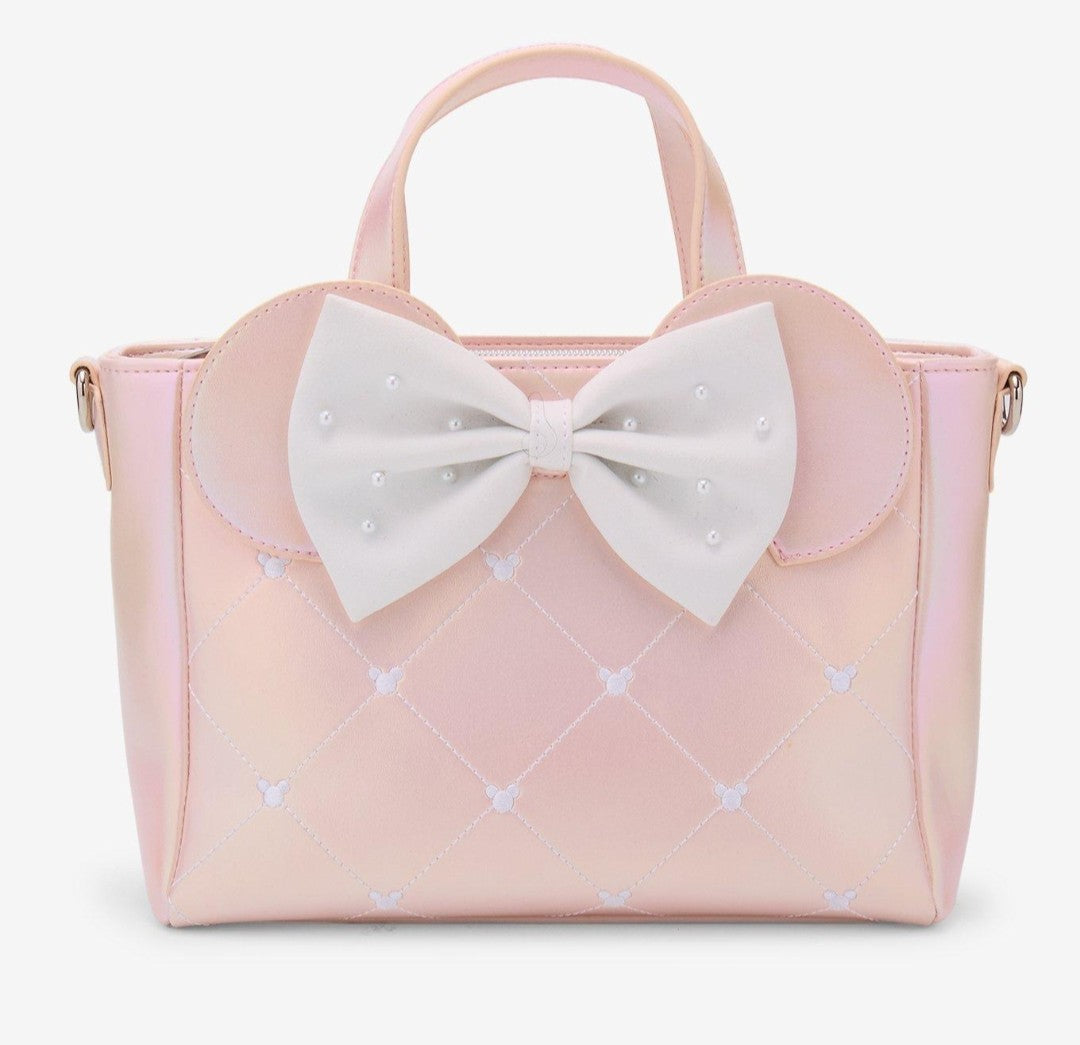 Loungefly Disney Minnie Mouse Pearlescent Pink Mini Handbag