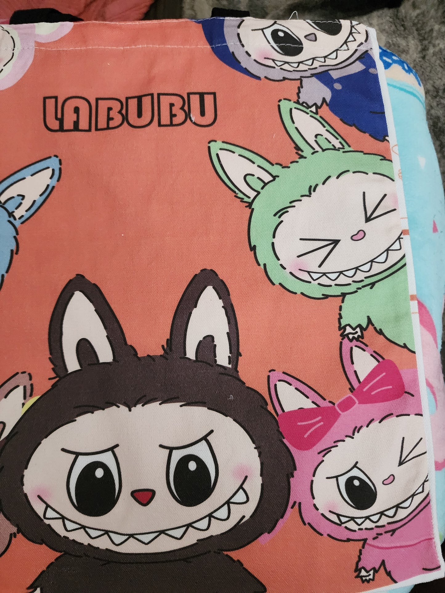 Labubu Group Shot Canvas Tote Bag/Book Bag