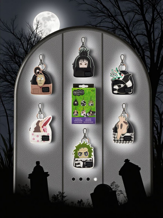 Loungefly Beetlejuice Exclusive Cosplay Mystery Mini Backpack Bag Clips