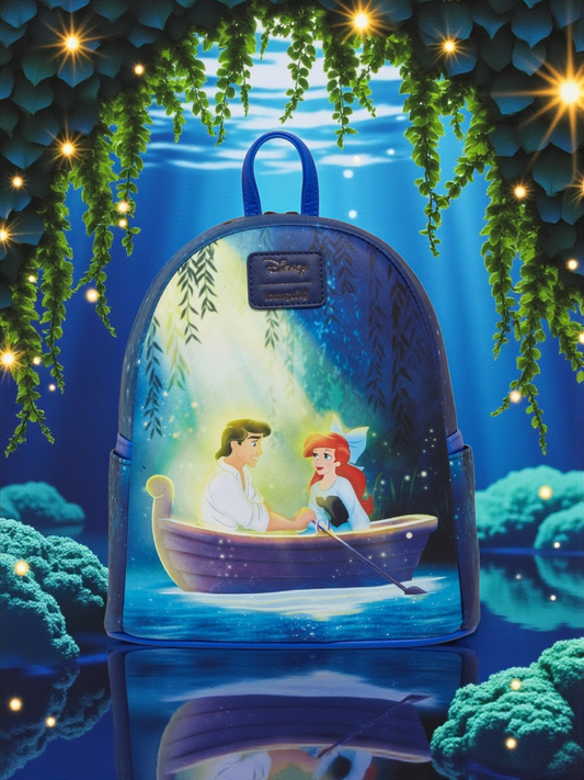 Loungefly Disney Little Mermaid Ariel & Eric Kiss the Girl Movie Scene Backpack