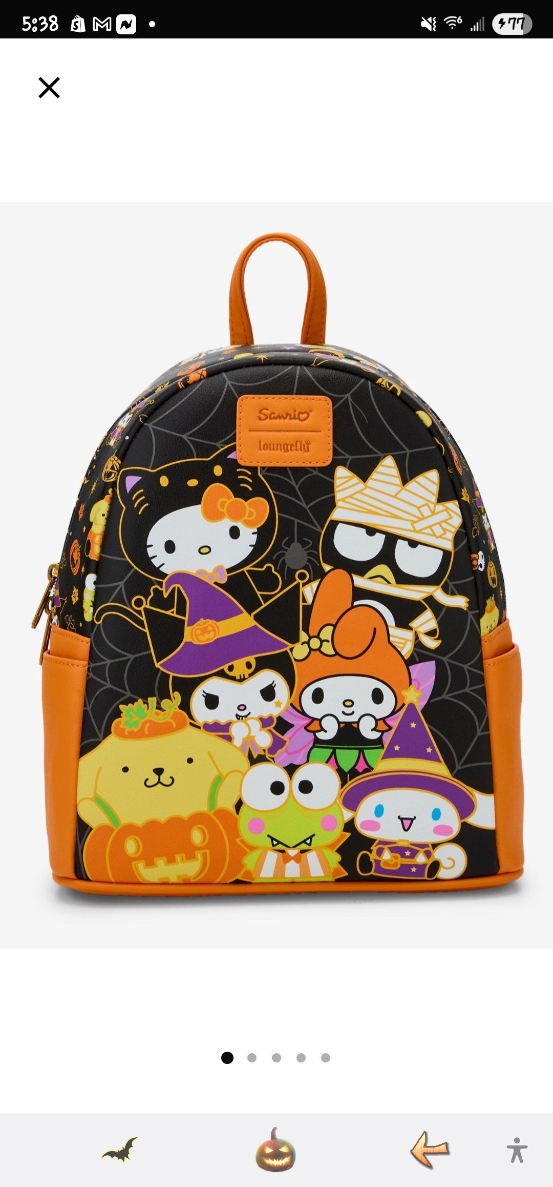Loungefly Hello Kitty and Friends Halloween Costume Backpack