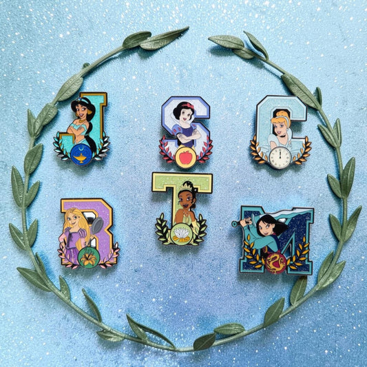 Loungefly Disney Princess Collegiate Letter Mystery Pins