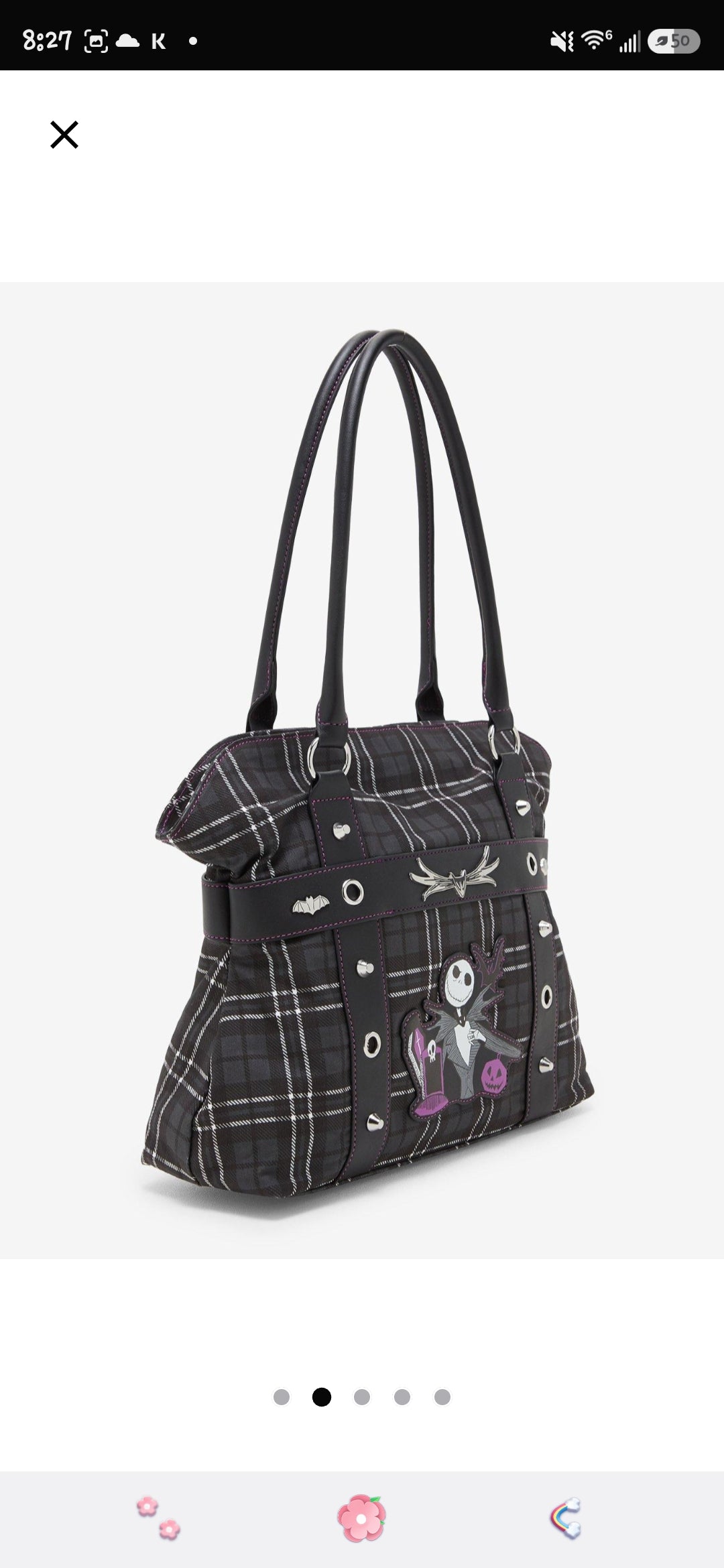Loungefly Disney Nightmare Before Christmas Jack Skellington Satchel Bag