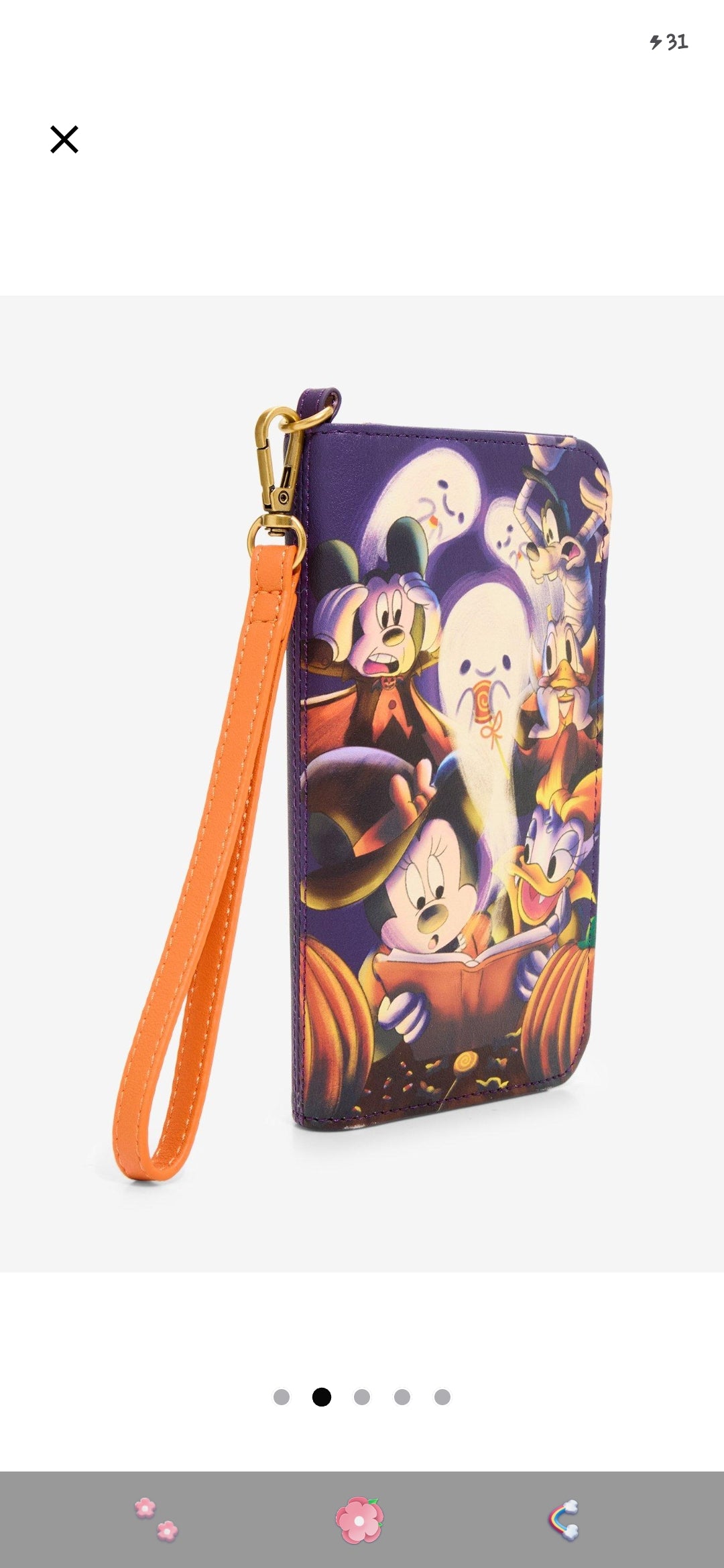 Loungefly Disney Mickey and Friends Halloween Spooky Ghost Stories Tech Wallet