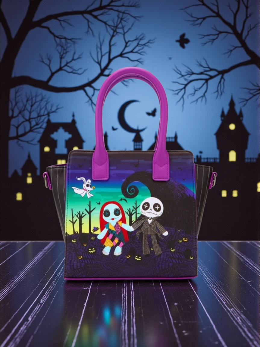 Loungefly Disney Nightmare Before Christmas Jack and Sally Mini Handbag