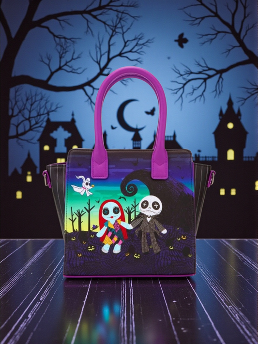 Loungefly Disney Nightmare Before Christmas Jack and Sally Mini Handbag