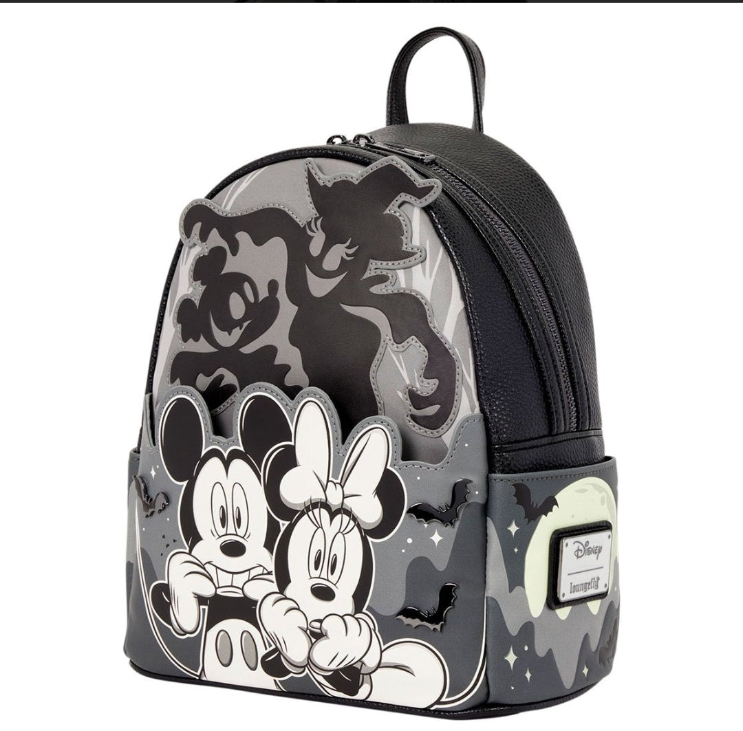 Loungefly Disney Mickey & Minnie Ghost Light-Up Glow-in-the-Dark Mini-Backpack