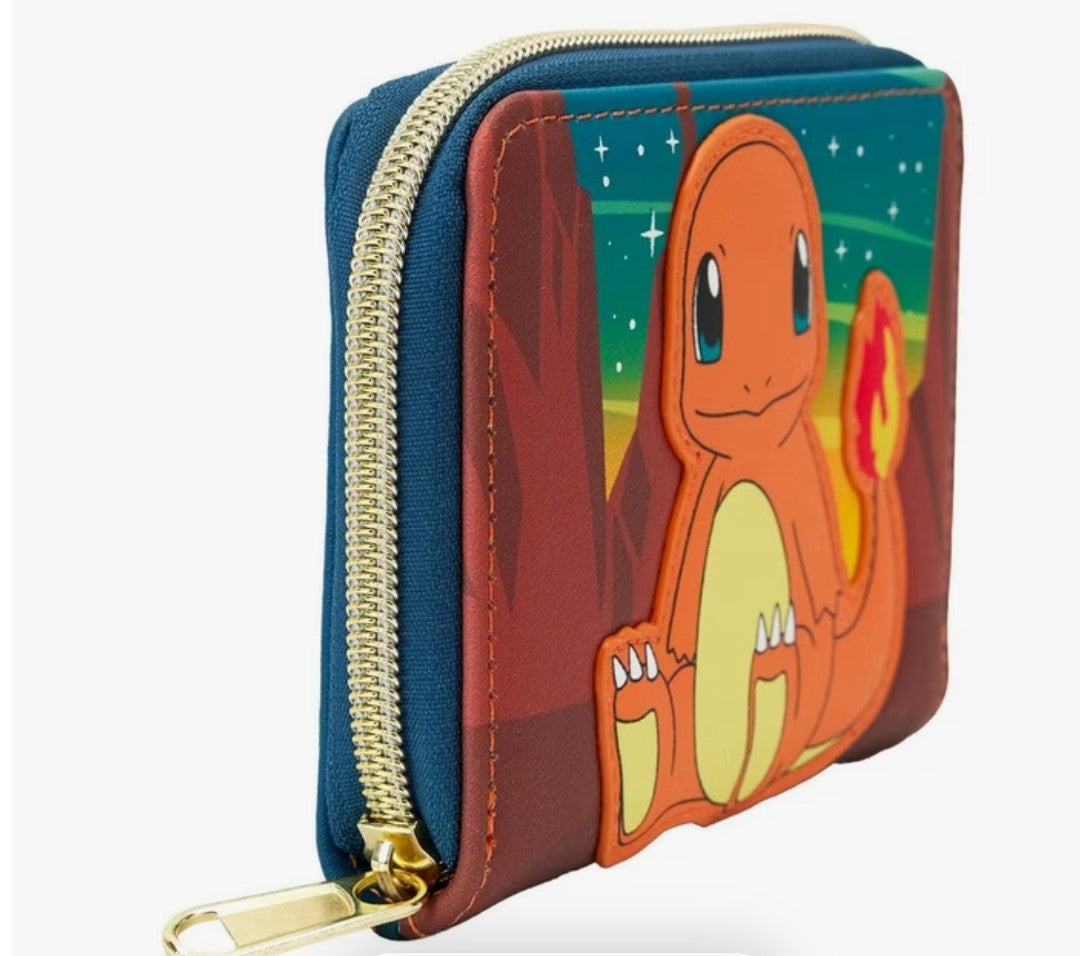 Loungefly Pokemon Charmander Cosplay Glow in the Dark Zip Around Exclusive Wallet