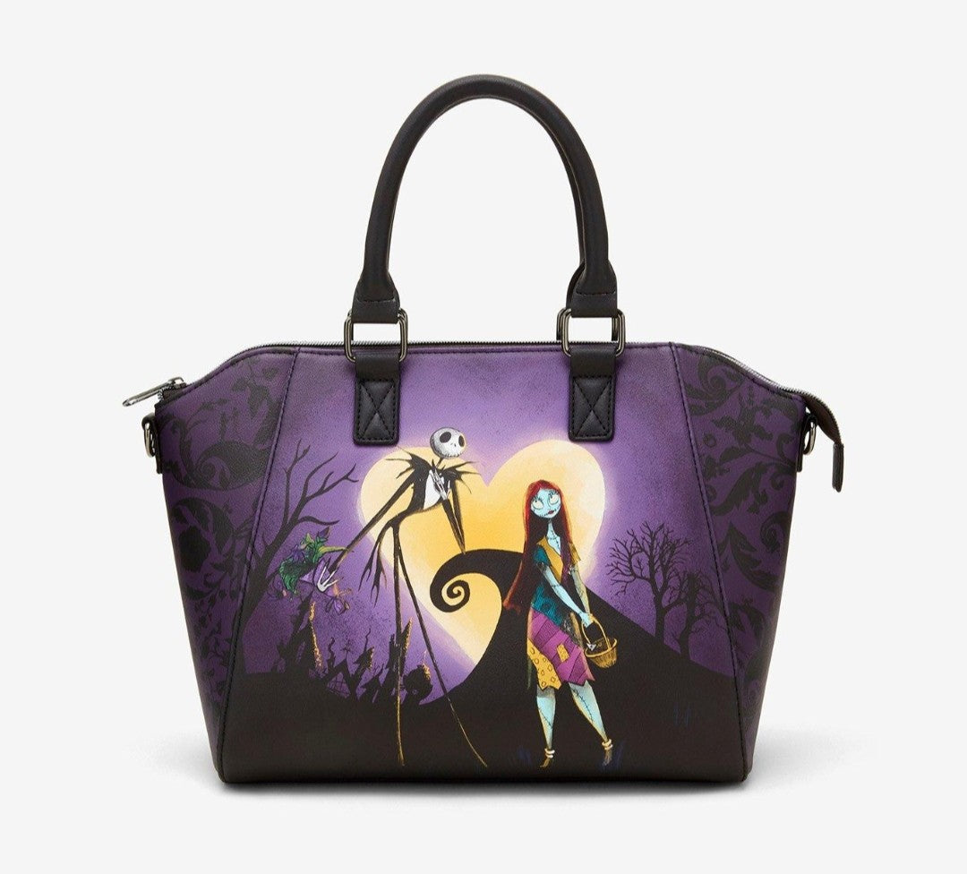 Loungefly Disney Nightmare Before Christmas Jack and Sally Valentine's Handbag