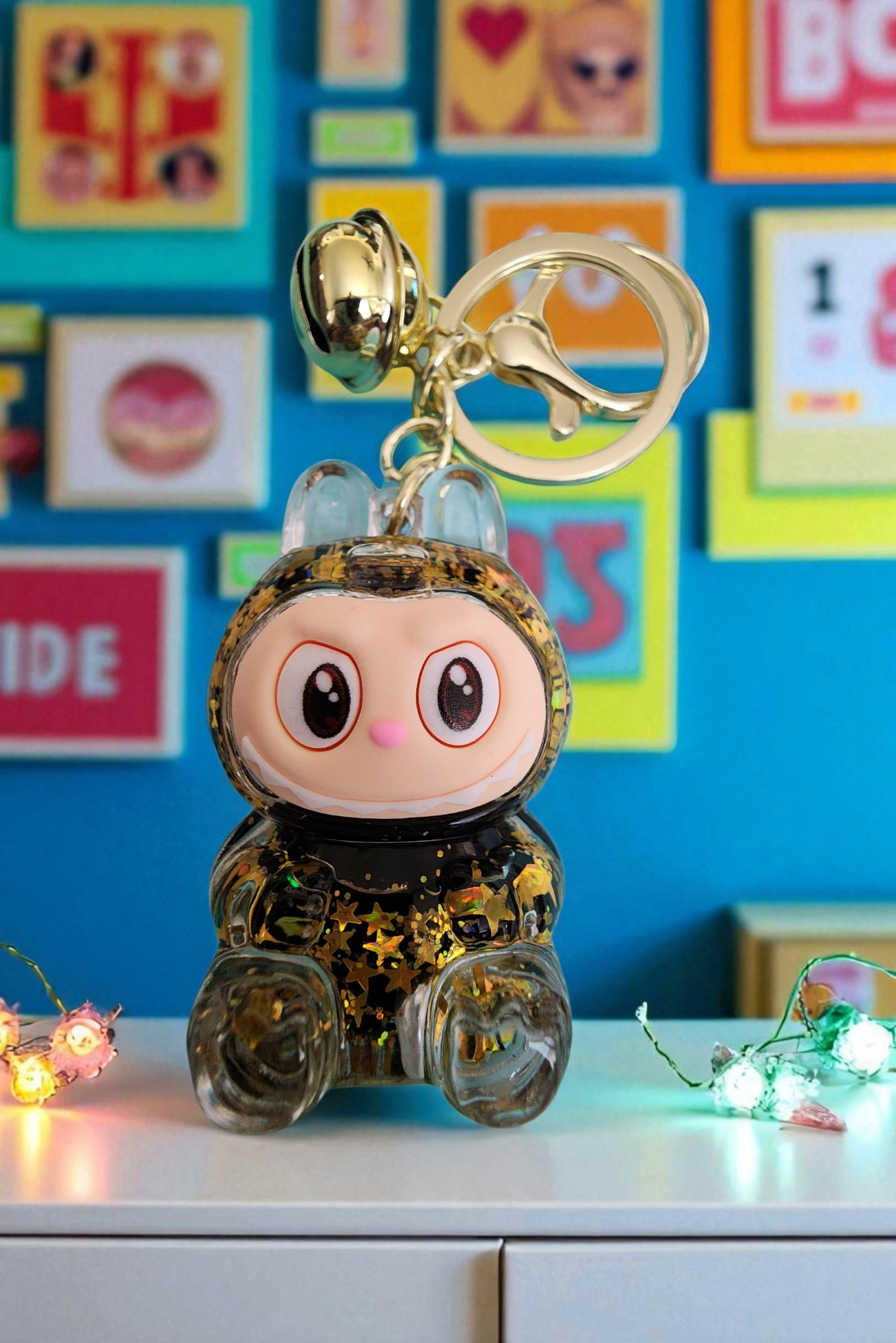 Labubu Glitter 3D Keychains