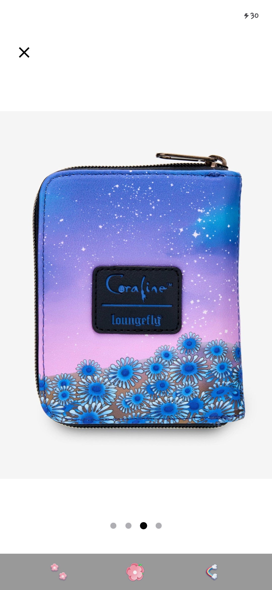 Loungefly Disney Coraline Button Eye Flower Wallet