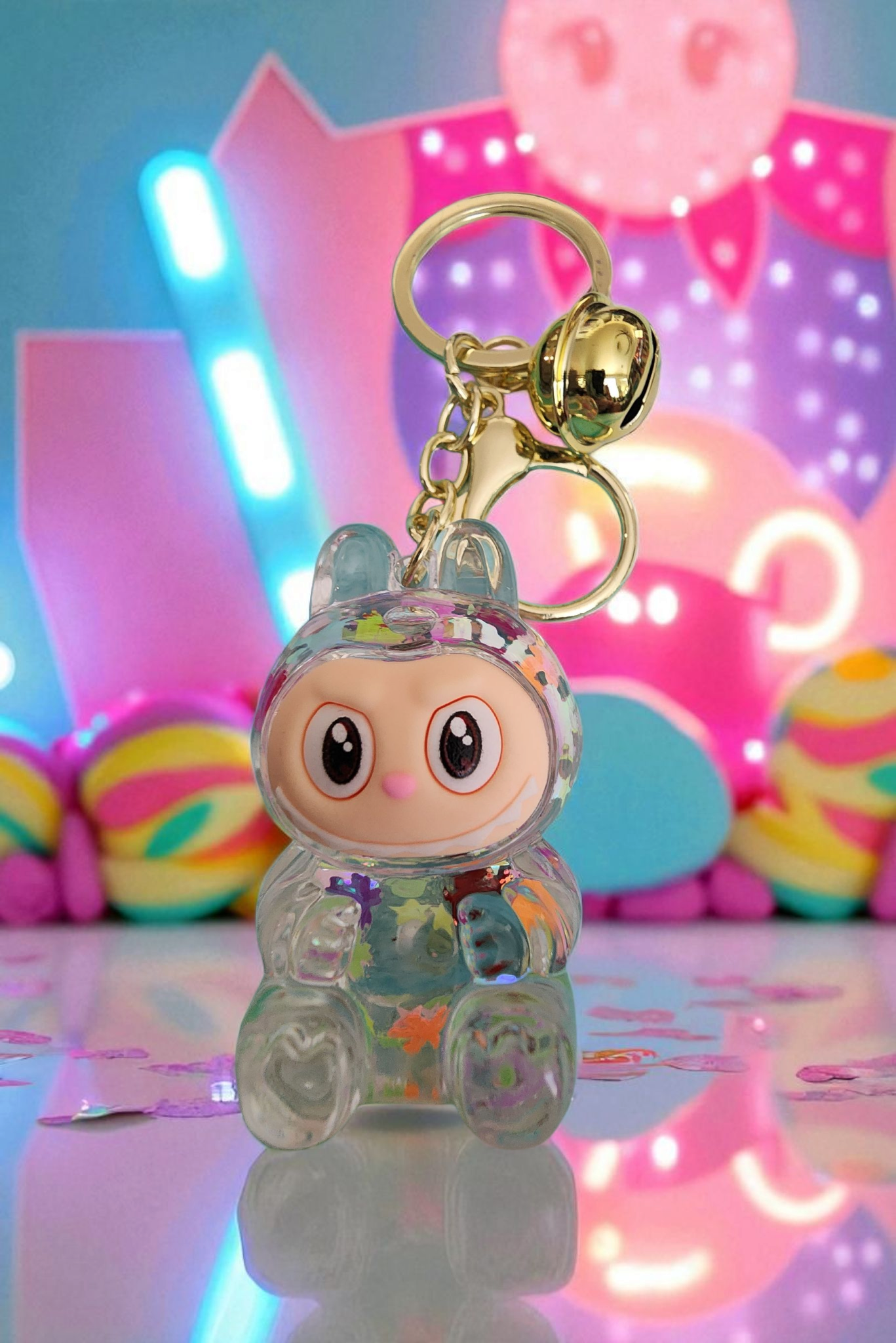 Labubu Glitter 3D Keychains