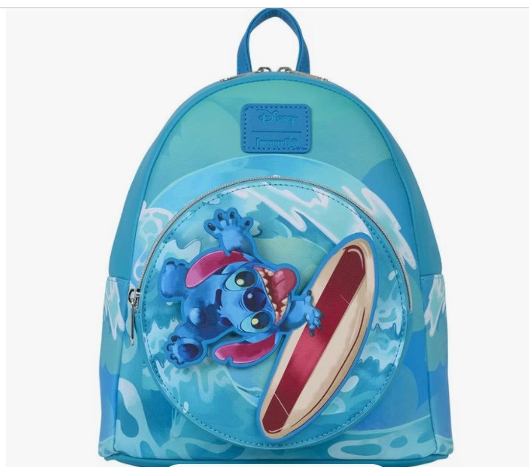 Loungefly Disney Lilo and Stitch Spinning Stitch Surfer Backpack