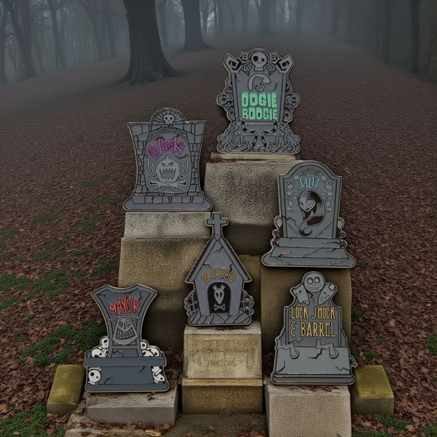 Loungefly Disney Nightmare Before Christmas Tombstone Mystery Pins