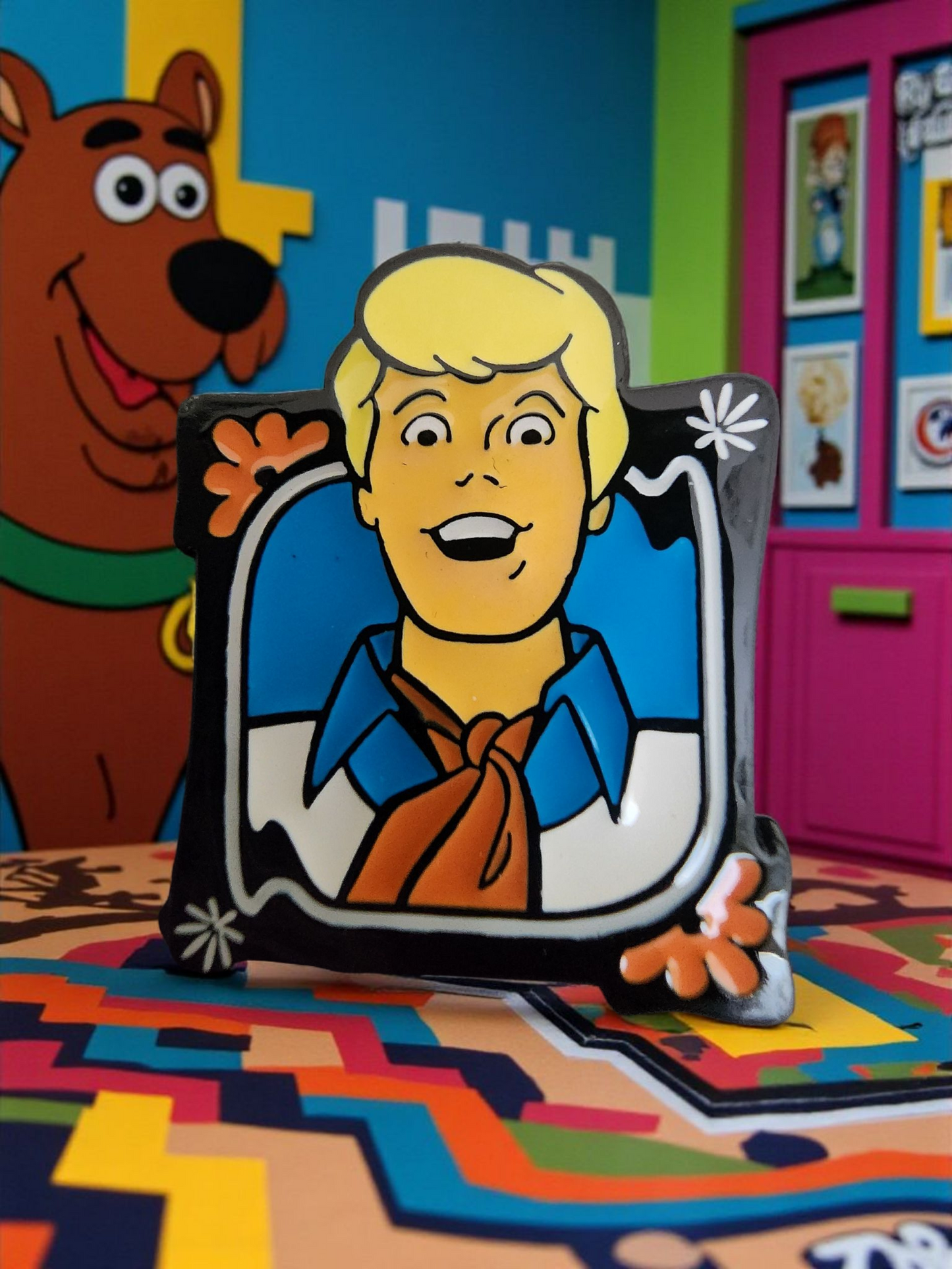 Scooby-Doo Characters In Floral Frames Mystery Pins