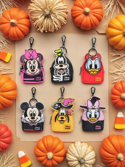 Loungefly Disney Mickey and Friends Halloween Exclusive Mini-Backpack Bag Clips
