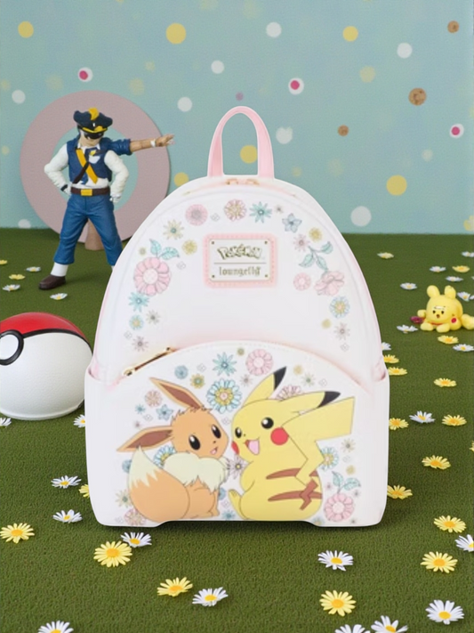 Loungefly Pokemon Pikachu and Eevee Floral Backpack Exclusive