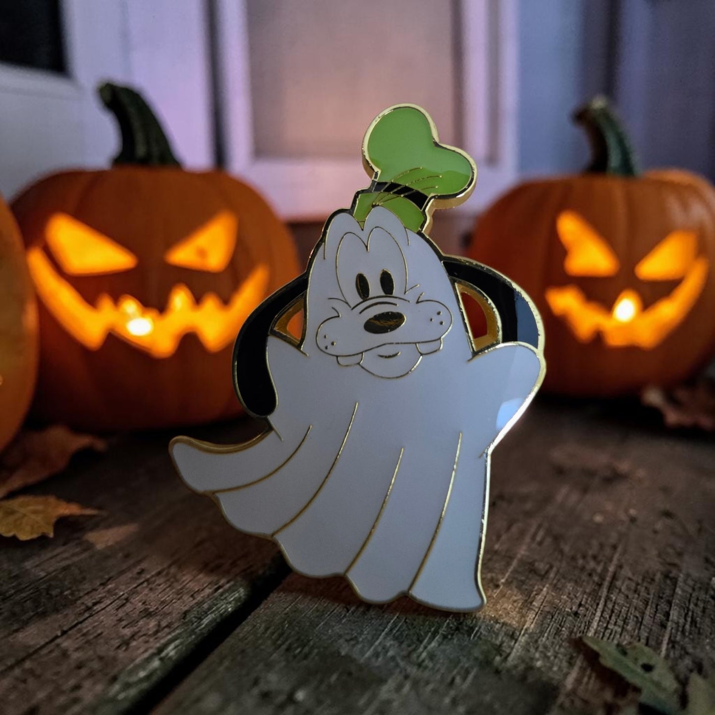 Loungefly Disney Mickey and Friends as Ghosts, Glow in the Dark Mystery Pins