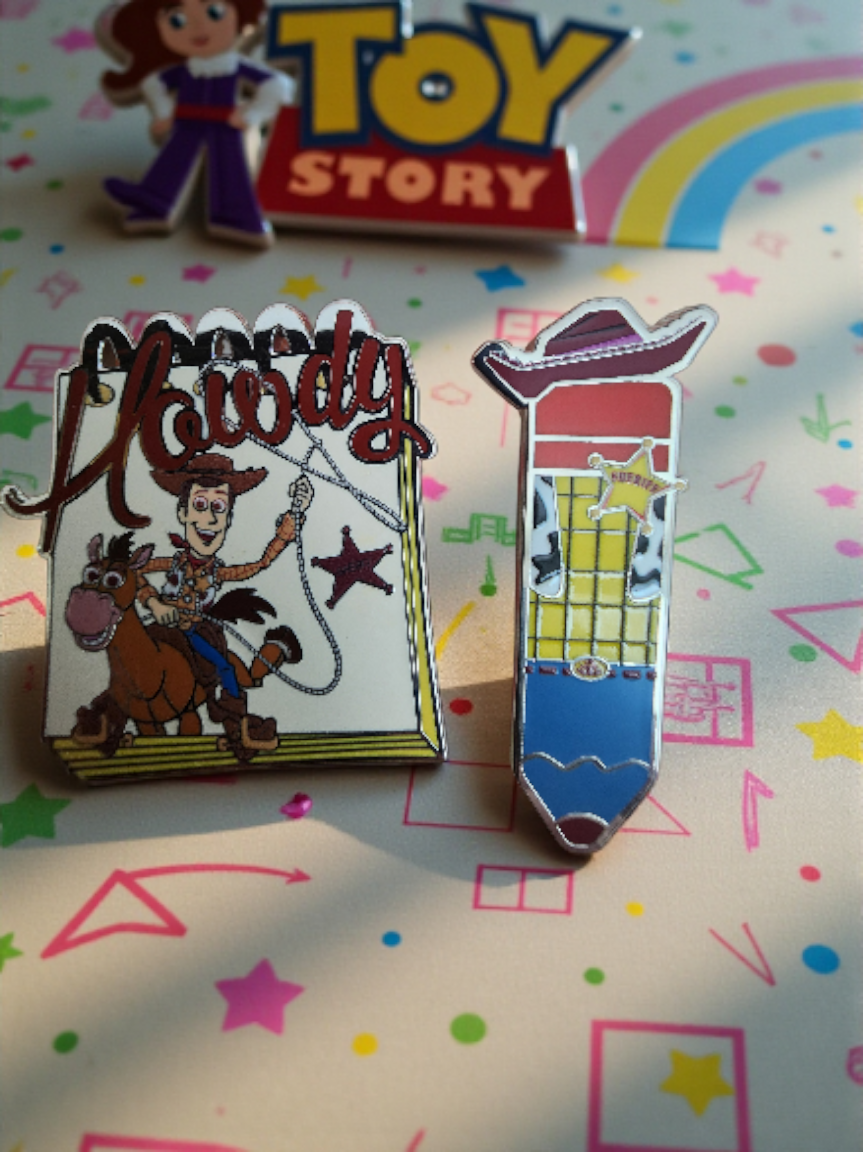 Disney Pixar Movie Notebook and Pencil Mystery Pins