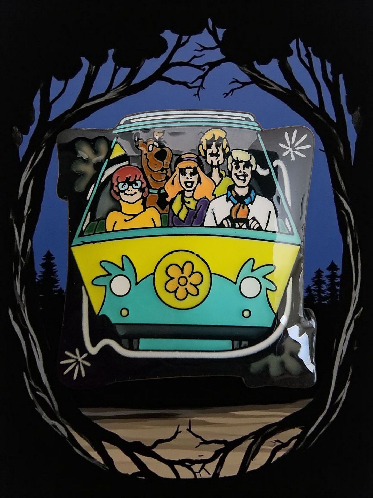 Scooby-Doo Characters In Floral Frames Mystery Pins