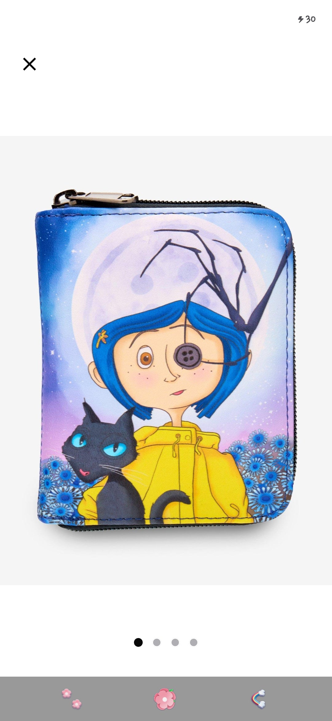 Loungefly Disney Coraline Button Eye Flower Wallet