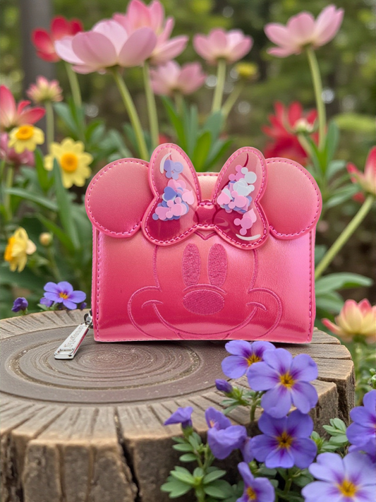 Loungefly Disney Minnie Mouse Ears and Bow Ombre Pink Wallet
