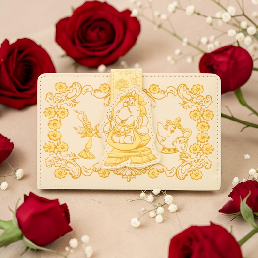 Loungefly Disney Beauty and the Beast Cloggsworth Floral Wallet