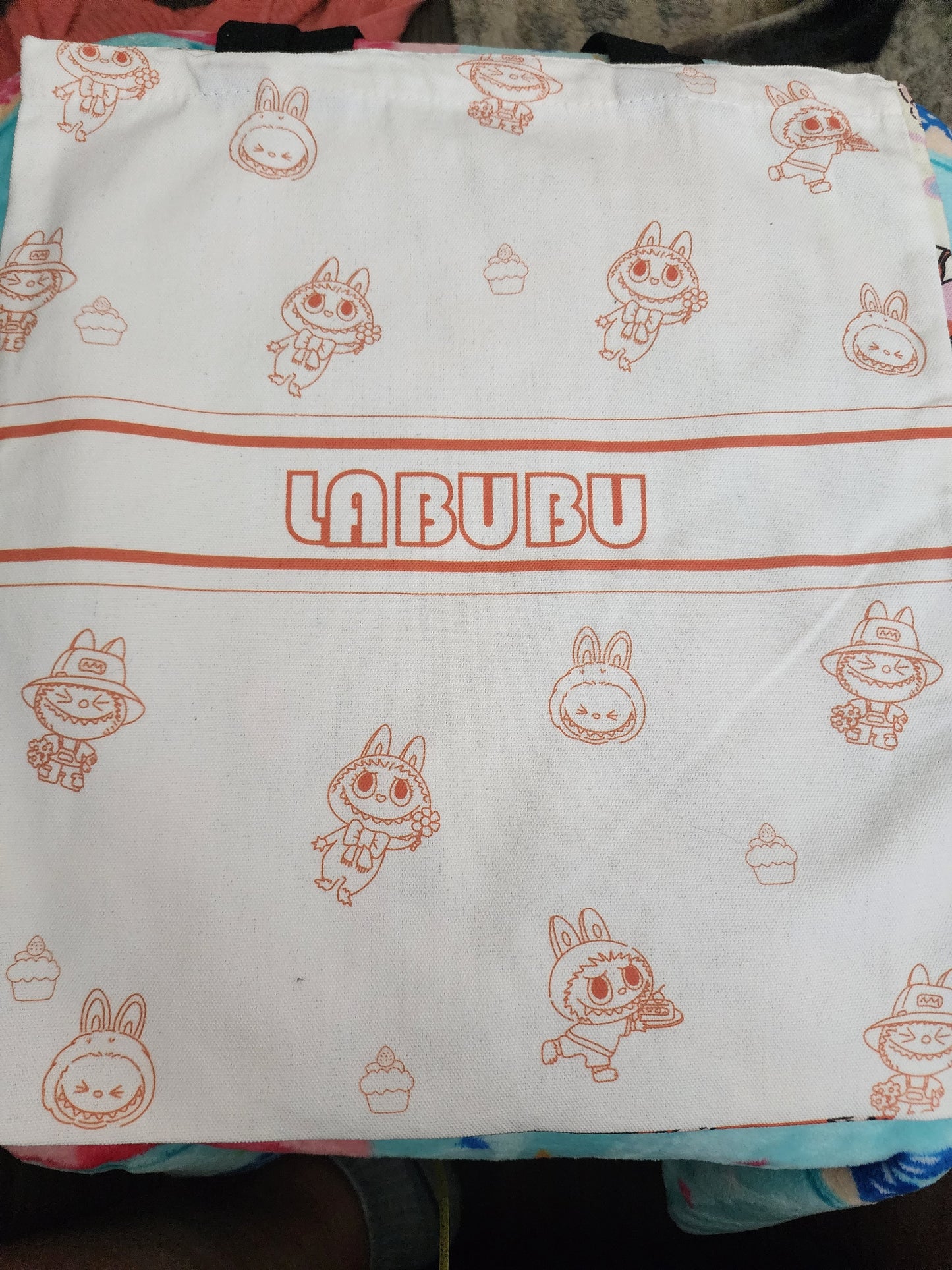 Labubu Group Shot Canvas Tote Bag/Book Bag
