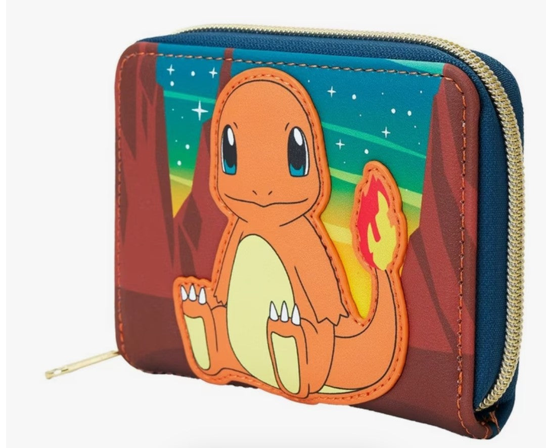 Loungefly Pokemon Charmander Cosplay Glow in the Dark Zip Around Exclusive Wallet