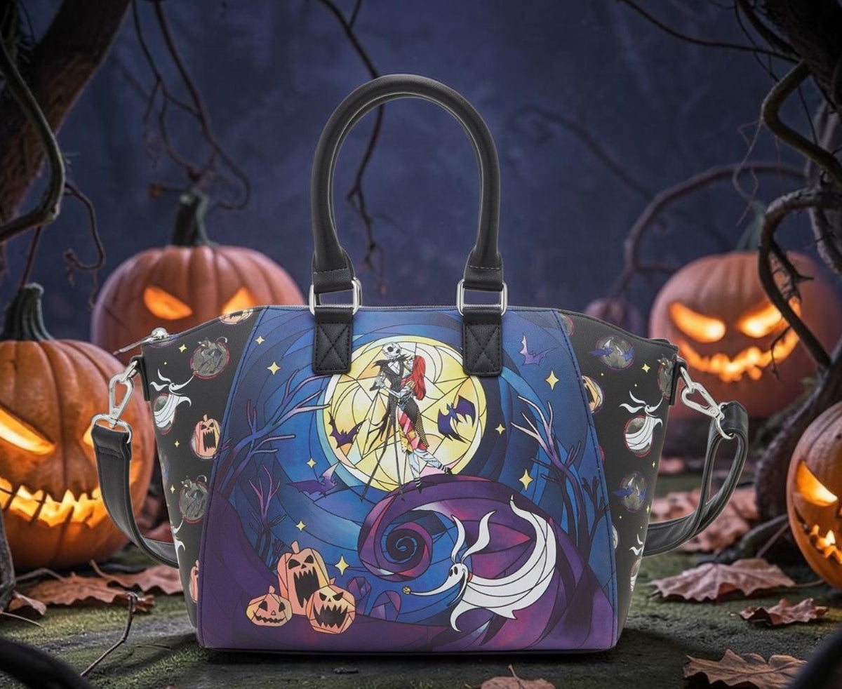 Loungefly Disney Nightmare Before Christmas Stained Glass Halloween Handbag