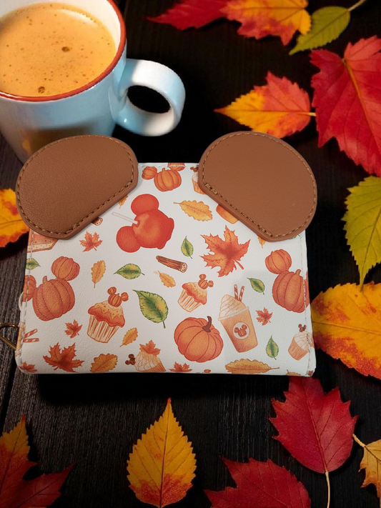Loungefly Disney Mickey Mouse Pumpkin Spice Halloween Wallet