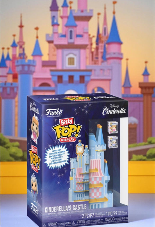 Funko Bitty Pop Disney Cinderella Castle Display Shelf and Figures Set
