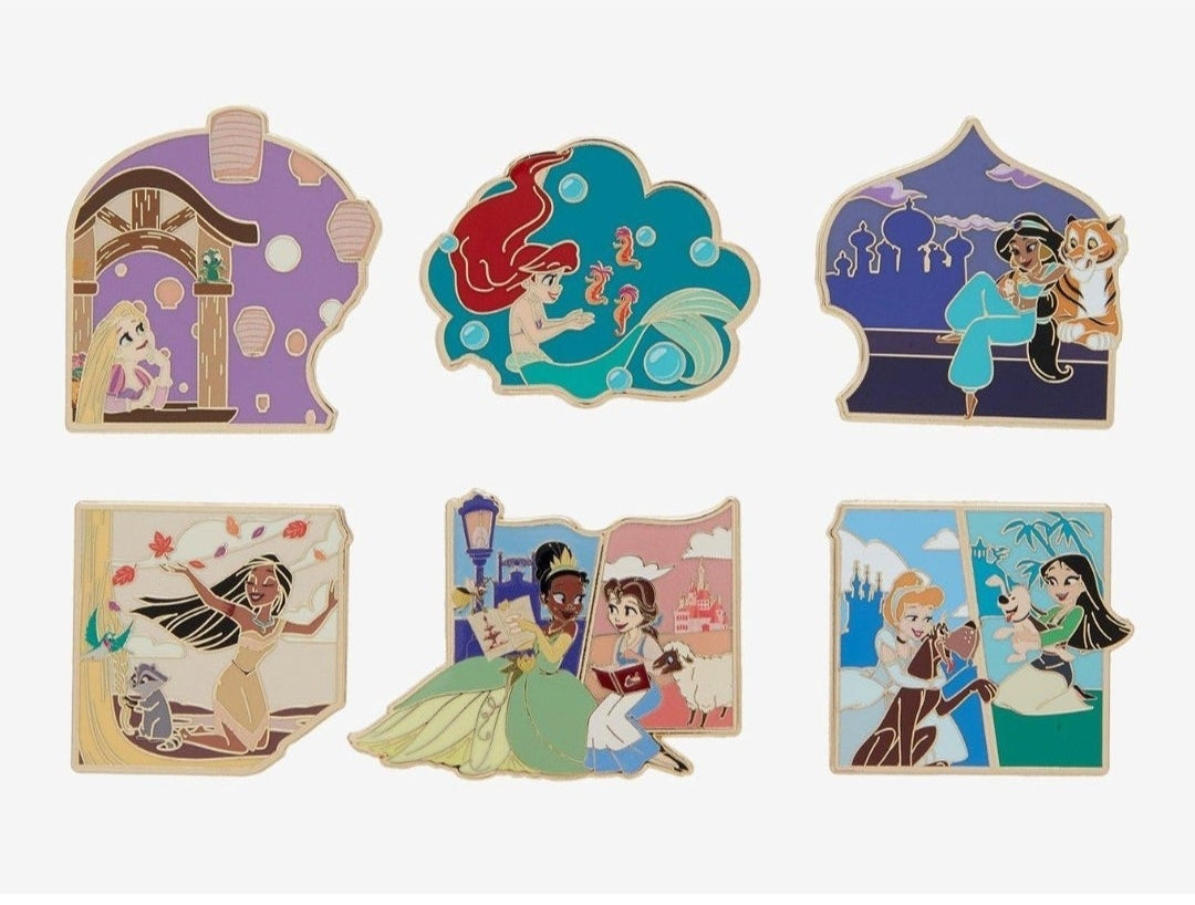 Loungefly Disney Princess Puzzle Collage Mystery Pins