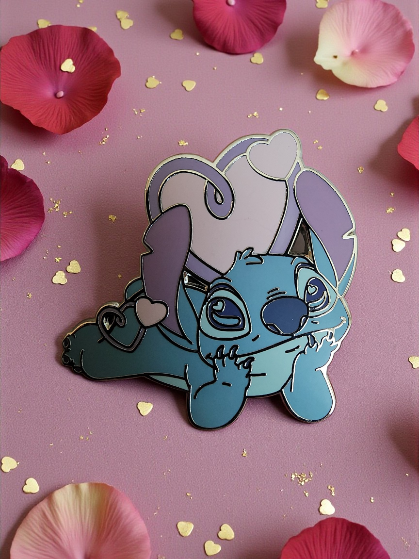 Loungefly Disney Stitch and Angel Hearts Mystery Pins