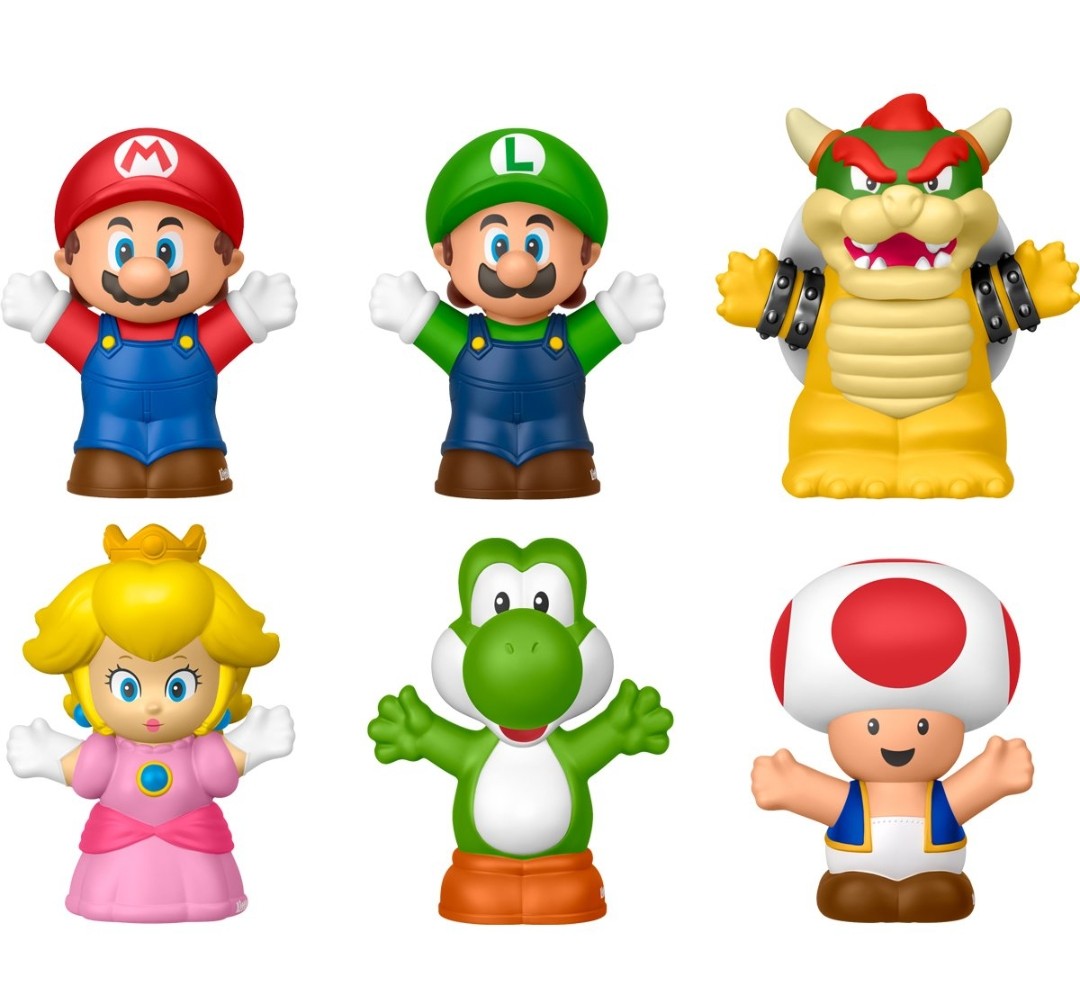 Fisher Price Little People Super Mario Bros. My Mario Mini-Figure 6-Pack
